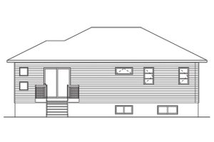 Exterior - Rear Elevation for Ranch House Plan #23-2617 - 2 bed, 1 bath