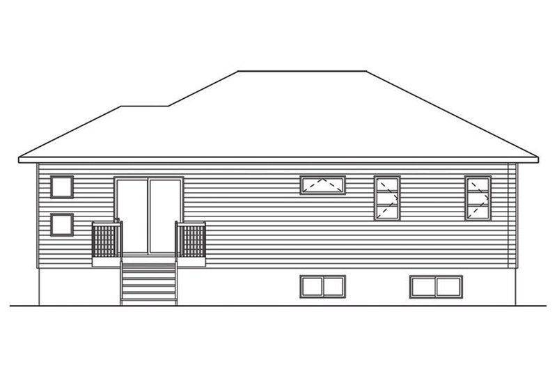 Dream House Plan - Exterior - Rear Elevation for Ranch House Plan #23-2617 - 2 bed, 1 bath