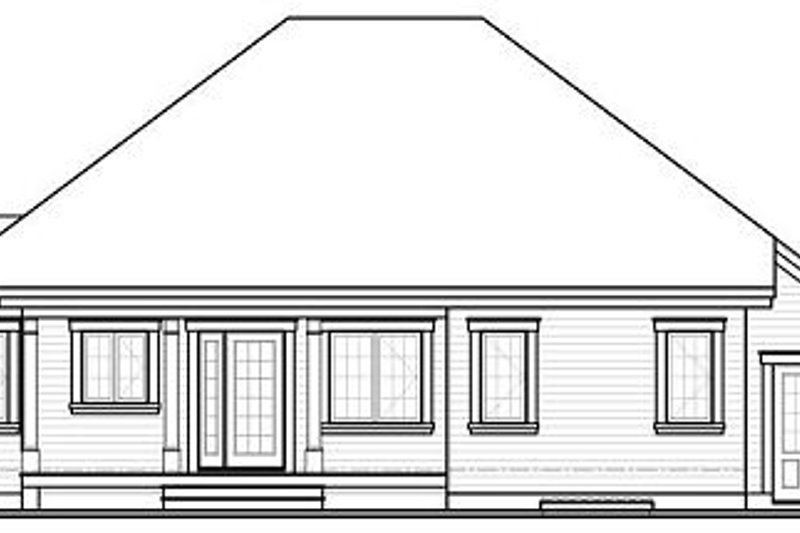 Home Plan - Exterior - Rear Elevation for Traditional House Plan #23-794 - 2 bed, 1 bath