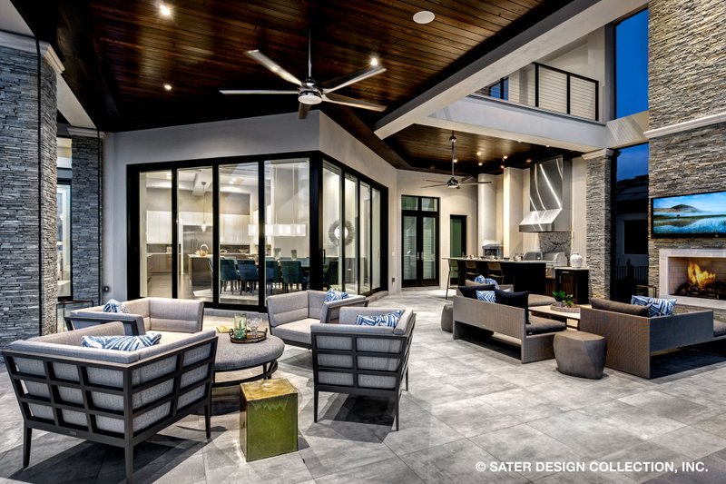 Architectural House Design - Exterior - Covered Porch for Contemporary House Plan #930-513 - 5 bed, 5.5 bath