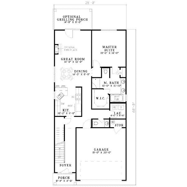 Home Plan - Traditional Floor Plan - Main Floor Plan #17-426