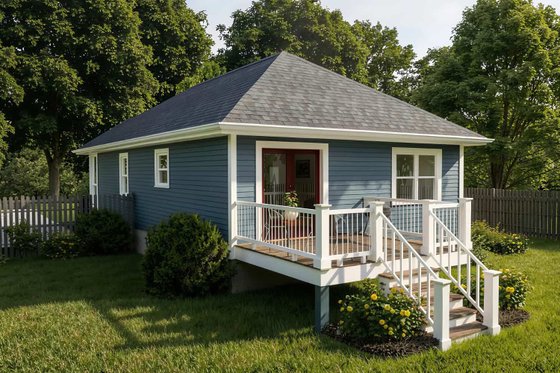 Exterior - Other Elevation for Bungalow House Plan #79-129 - 3 bed, 2 bath