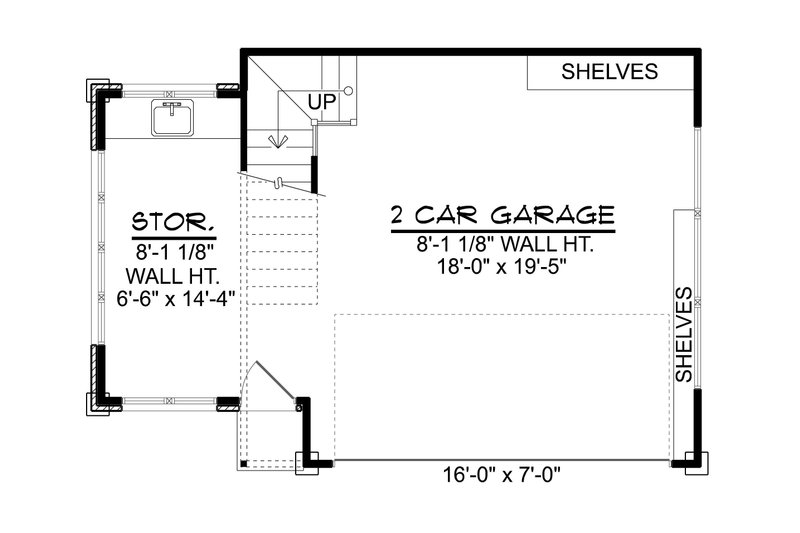 Architectural House Design - Floor Plan - Main Floor for Craftsman House Plan #1064-476, 0 bath