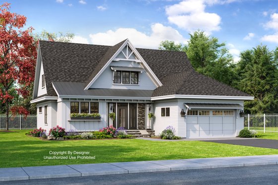 Exterior - Front Elevation 3 for Farmhouse House Plan #51-1147 - 4 bed, 3.5 bath
