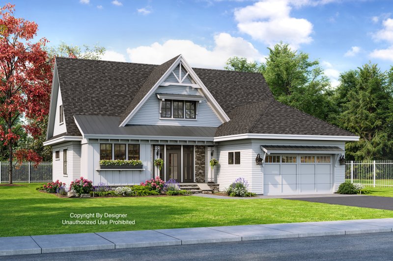 House Design - Exterior - Front Elevation 3 for Farmhouse House Plan #51-1147 - 4 bed, 3.5 bath