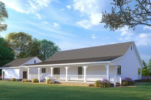 Country Exterior - Rear Elevation Plan #923-34