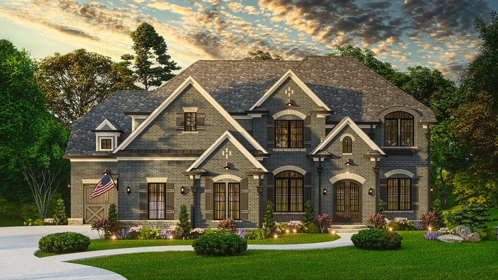 Exterior - Front Elevation 6 for Craftsman House Plan #54-721 - 5 bed, 4 bath