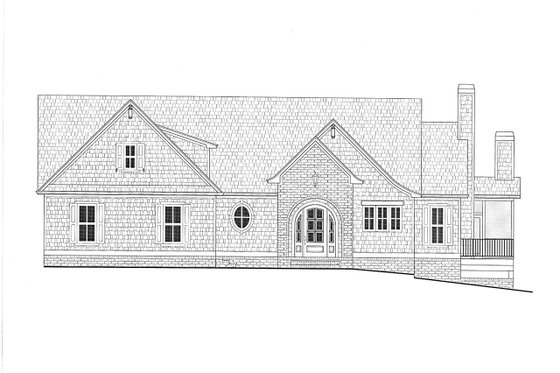 Exterior - Front Elevation 3 for Modern House Plan #437-108 - 4 bed, 4.5 bath