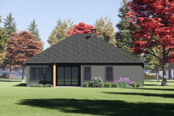 Exterior - Rear Elevation for Craftsman House Plan #1096-109 - 4 bed, 2 bath