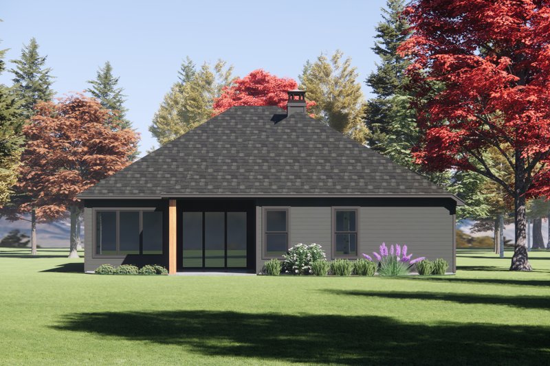 Architectural House Design - Exterior - Rear Elevation for Craftsman House Plan #1096-109 - 4 bed, 2 bath