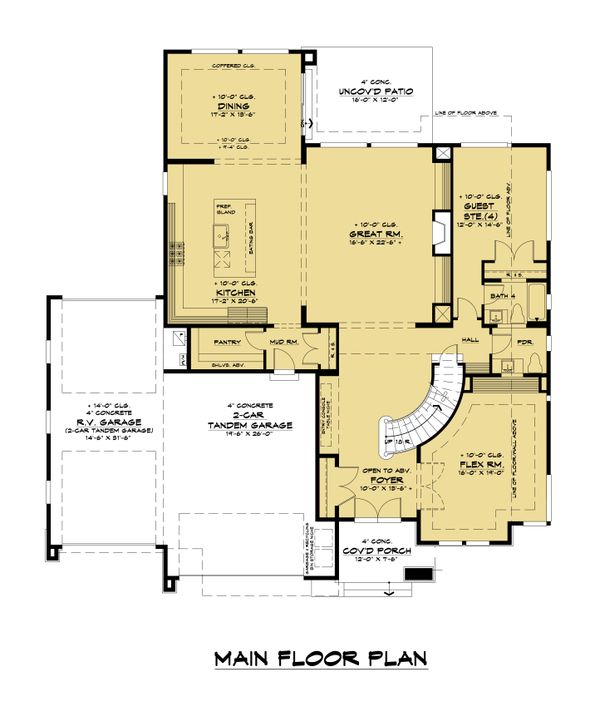 House Design - Contemporary Floor Plan - Main Floor Plan #1066-132