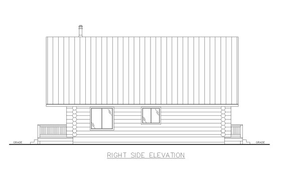 Exterior - Other Elevation 1 for Log House Plan #117-1033 - 1 bed, 1 bath