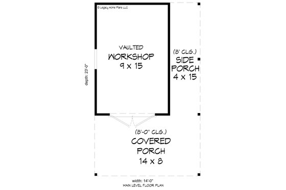 Floor Plan - Main Floor for Traditional House Plan #932-655, 0 bath