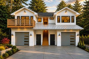 House Blueprint - Exterior - Front Elevation for Cabin House Plan #1101-73 - 2 bed, 1 bath