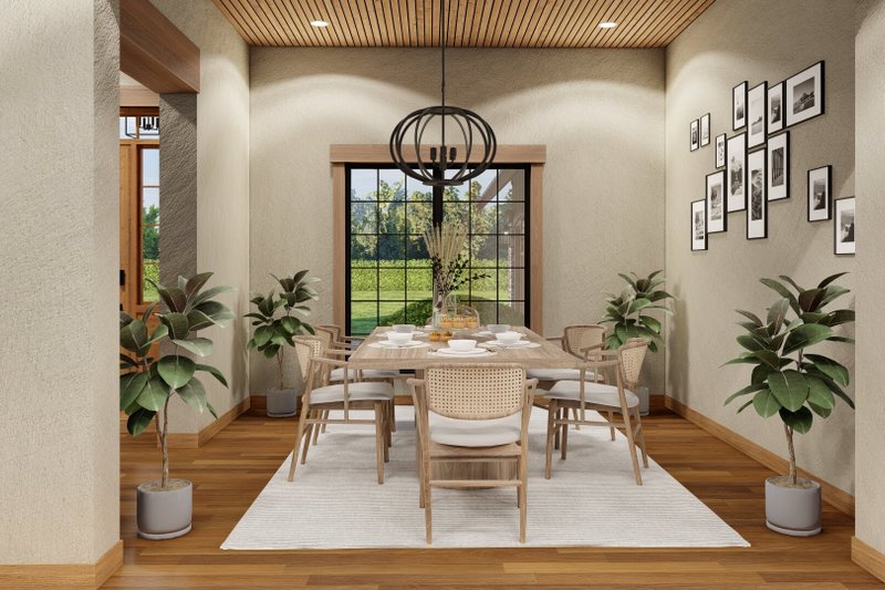 Architectural House Design - Interior - Dining Room for Craftsman House Plan #923-342 - 4 bed, 3.5 bath
