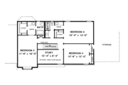 European Style House Plan - 4 Beds 3.5 Baths 3055 Sq/Ft Plan #10-260 