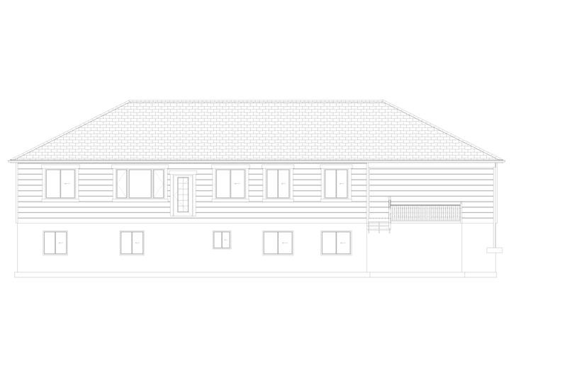 House Blueprint - Exterior - Rear Elevation 2 for Craftsman House Plan #1060-475 - 2 bed, 3 bath