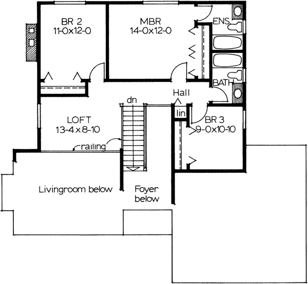 Modern Floor Plan - Upper Floor Plan #126-112