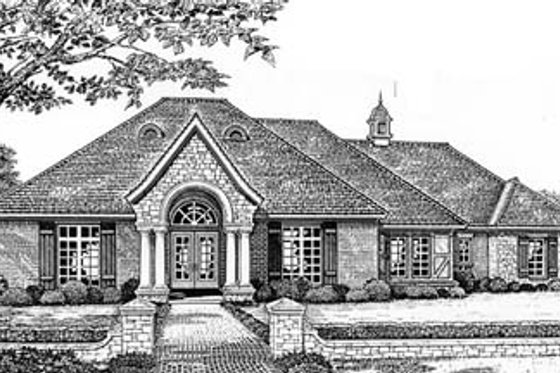 Exterior - Front Elevation for Colonial House Plan #310-542 - 4 bed, 3.5 bath