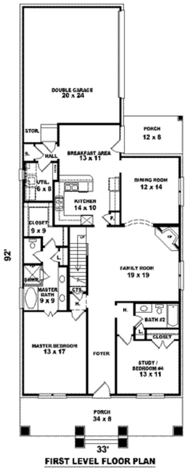 Bungalow Floor Plan - Main Floor Plan #81-952