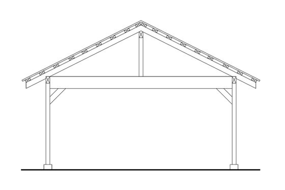 Exterior - Rear Elevation for Traditional House Plan #124-1394, 0 bath