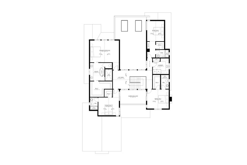 House Blueprint - Floor Plan - Upper Floor for Farmhouse House Plan #1114-15 - 5 bed, 5.5 bath