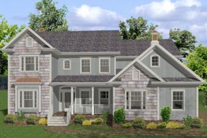 Country Exterior - Front Elevation Plan #56-542