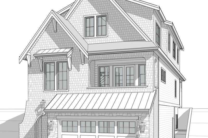 Home Plan - Exterior - Front Elevation 4 for Farmhouse House Plan #1114-26 - 5 bed, 3.5 bath