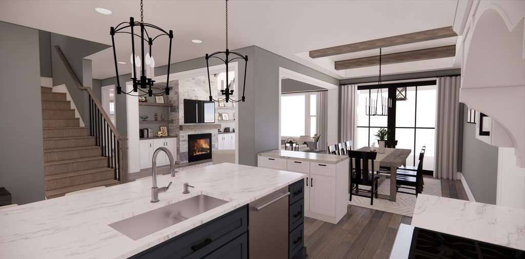 Interior - Kitchen 2 for Farmhouse House Plan #51-1569 - 3 bed, 3 bath