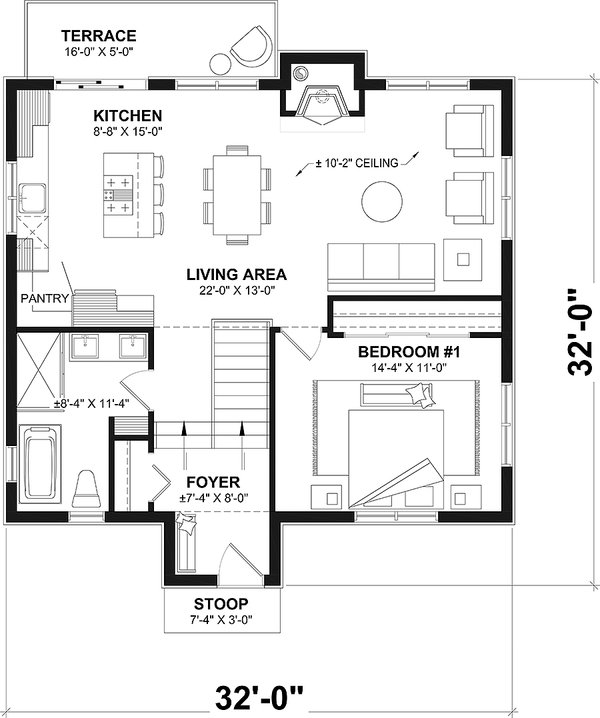 Dream House Plan - Contemporary Floor Plan - Main Floor Plan #23-2425