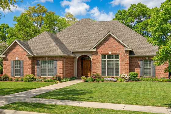 Exterior - Front Elevation 4 for European House Plan #17-145 - 3 bed, 2.5 bath