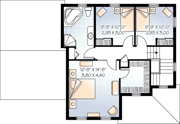 Architectural House Design - Country Floor Plan - Upper Floor Plan #23-581