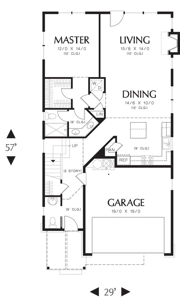 Craftsman Floor Plan - Main Floor Plan #48-552