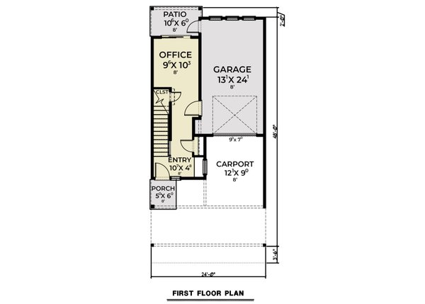Contemporary Floor Plan - Main Floor Plan #1070-236