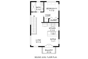 Floor Plan - Main Floor for Contemporary House Plan #932-126 - 1 bed, 1 bath