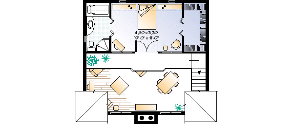 Modern Floor Plan - Upper Floor Plan #23-2029