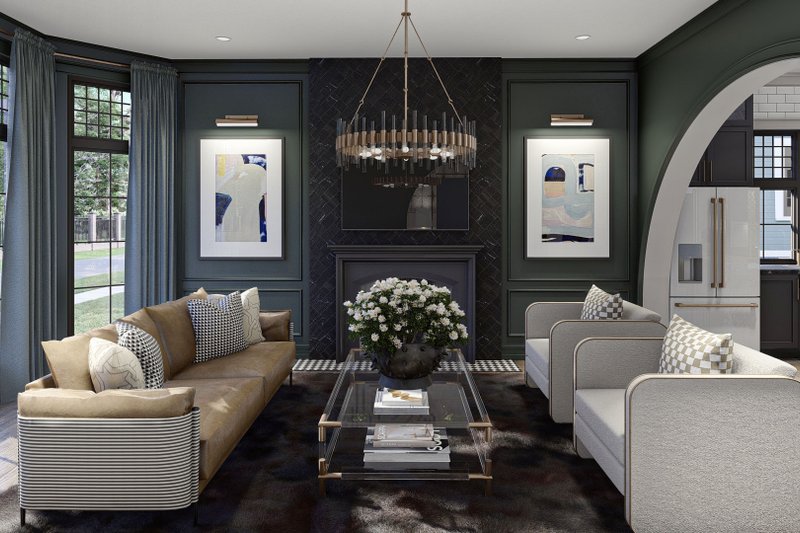 Home Plan - Interior - Family Room 1 for European House Plan #455-588 - 3 bed, 3.5 bath