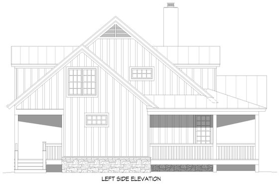 Exterior - Other Elevation for Southern House Plan #932-909 - 3 bed, 2.5 bath