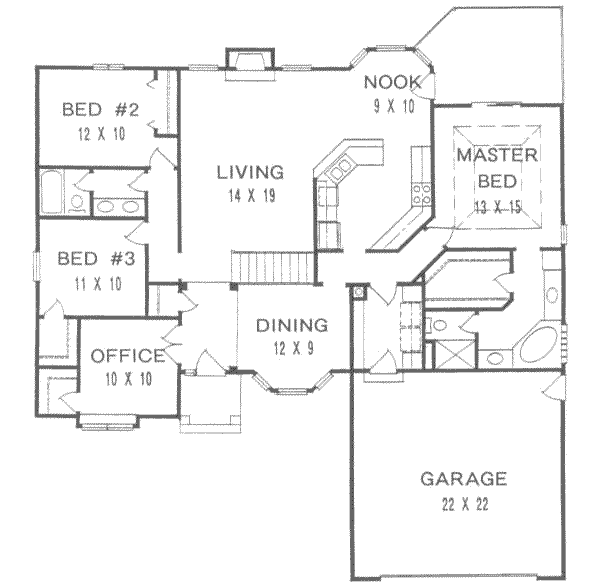 Traditional Floor Plan - Main Floor Plan #58-153