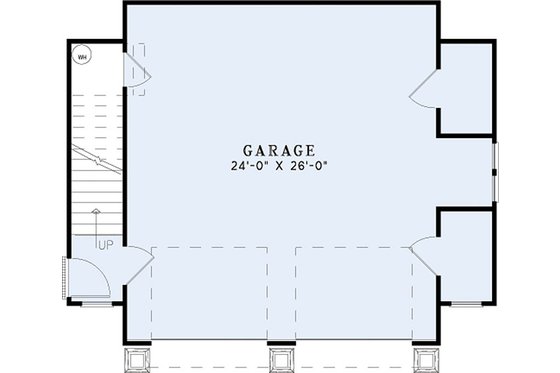 Floor Plan - Main Floor for Craftsman House Plan #17-2578 - 1 bed, 1 bath
