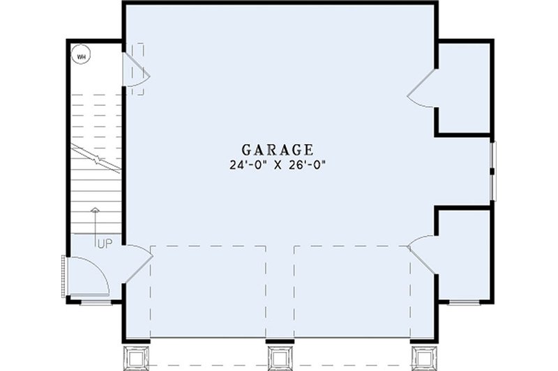 Architectural House Design - Floor Plan - Main Floor for Craftsman House Plan #17-2578 - 1 bed, 1 bath