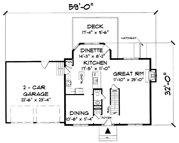 Colonial Floor Plan - Main Floor Plan #75-110