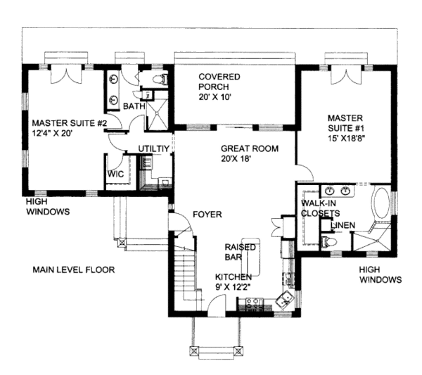 Bungalow Floor Plan - Main Floor Plan #117-609