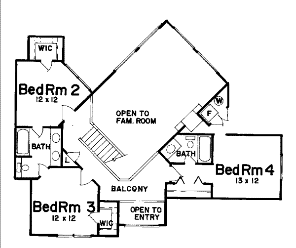 Home Plan - European Floor Plan - Upper Floor Plan #52-154