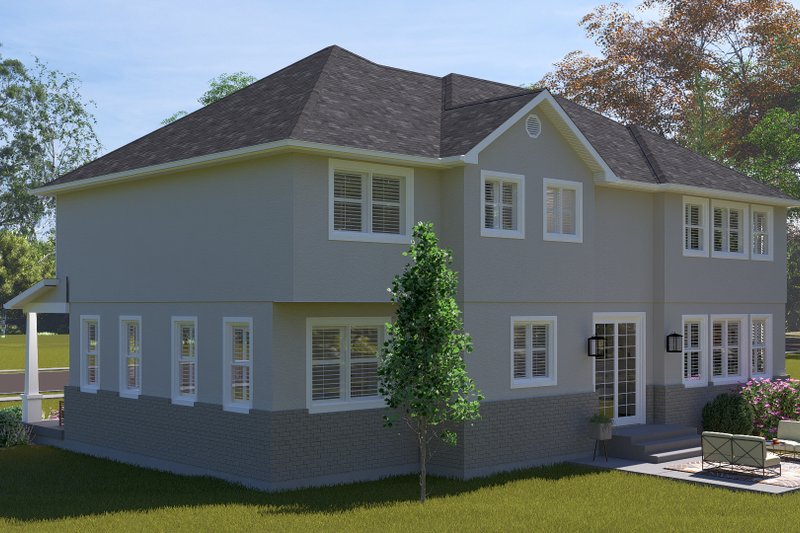 House Design - Exterior - Rear Elevation for Farmhouse House Plan #1060-262 - 4 bed, 2.5 bath