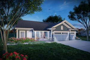 Craftsman Exterior - Front Elevation Plan #70-1529
