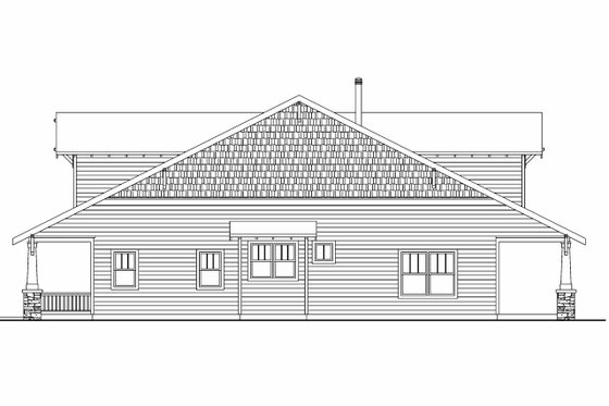 Exterior - Other Elevation 5 for Bungalow House Plan #124-736 - 3 bed, 2.5 bath