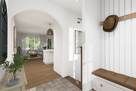 Interior - Entry for European House Plan #23-2856 - 2 bed, 1 bath