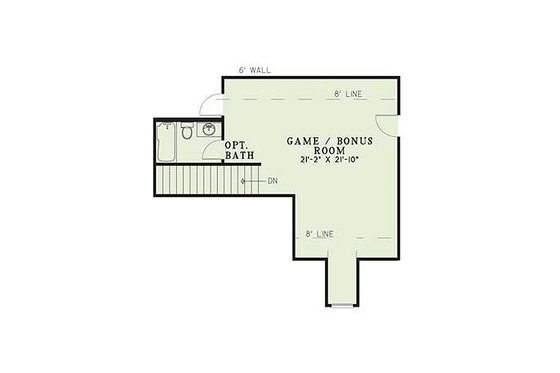 Floor Plan - Upper Floor for Traditional House Plan #17-283 - 3 bed, 2 bath