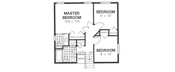 Architectural House Design - Mediterranean Floor Plan - Upper Floor Plan #18-9228